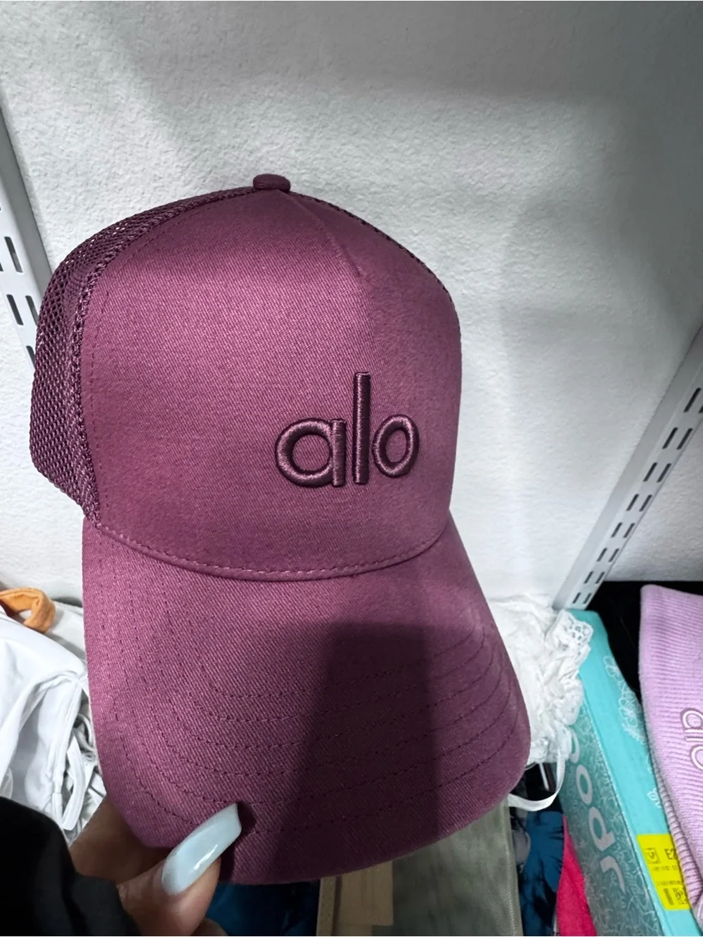ALO Yoga Kids Plum Trucker Cap